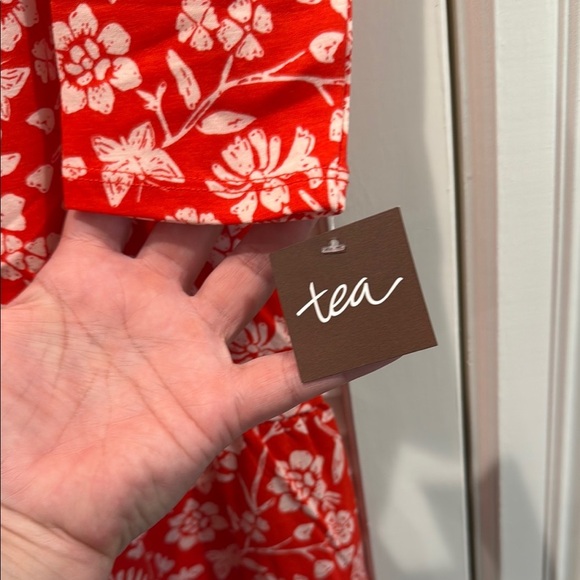 Tea collection NWT red floral Dress - Picture 2 of 6